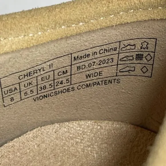 Vionic Women’s Cheryl II Lug penny Loafers size 8 Wide Slip-on Sand Suede - Picture 4 of 9